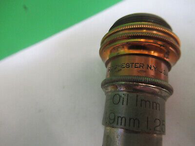 ANTIQUE BRASS BAUSCH LOMB OBJECTIVE MICROSCOPE PART AS PICTURED &Q9-A-116