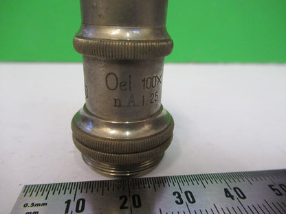 ANTIQUE OLYMPUS JAPAN OBJECTIVE 100X OPTICS MICROSCOPE PART AS PICTURED &R3-B-42