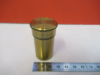 LONDON EMPTY CANISTER ANTIQUE BRASS OBJECTIVE MICROSCOPE AS PICTURED Q4-A-11