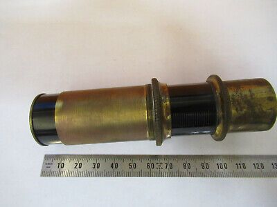 ANTIQUE BAUSCH LOMB  TUBUS BRASS MICROSCOPE PART OPTICS AS PICTURED &F9-A-62