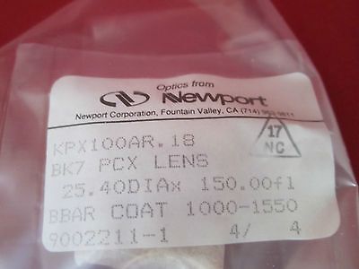 OPTICAL COATED LENS NEWPORT LASER OPTICS BK7 GLASS 25.4mm Dia FL 150 mm BIN#4