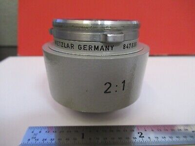 LEITZ OBJECTIVE 2:1 847835 MEASURING TOOLMAKER MICROSCOPE PART AS PIC &A9-A-82