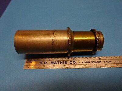 ANTIQUE VERY RARE BRASS CARL ZEISS EYEPIECE OCULAR MICROSCOPE PART AS IS #90-15