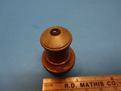 MICROSCOPE PART OPTICAL OBJECTIVE ANTIQUE BRASS BAUSCH LOMB OPTICS AS IS #90-47