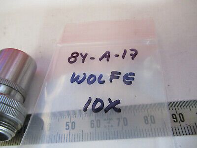 WOLFE WETZLAR OBJECTIVE 10X LENS OPTICS MICROSCOPE PART AS PICTURED &8Y-A-17