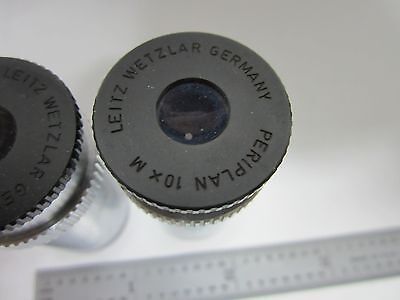 LOT 2 EA LEITZ GERMANY EYEPIECES PERIPLAN 10X MICROSCOPE PART OPTICS BIN#L3-27