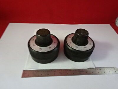 MICROSCOPE PART ZEISS GERMANY SET of KNOBS OPTICS AS IS &55R-A-03