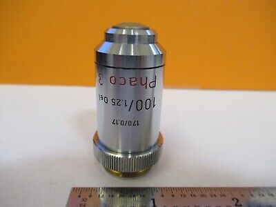 LEITZ WEZTLAR OBJECTIVE PHACO 100X /170 OPTICS MICROSCOPE PART AS PIC &H8-C-26