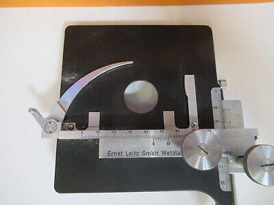 ANTIQUE ERNST LEITZ WETZLAR STAGE XY TABLE MICROSCOPE PART AS PICTURED #P3-A-86