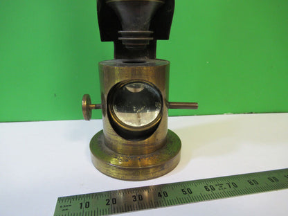 ANTIQUE FRENCH BRASS PORTABLE FIELD OPTICS MICROSCOPE AS PICTURED 22-A-25