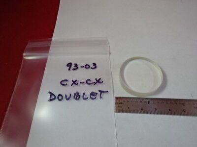 OPTICAL DOUBLET LENS ZEISS CONVEX CONVEX GERMANY OPTICS AS PICTURED &93-03