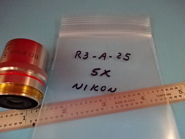 NIKON JAPAN BD OBJECTIVE 5X 210/0 MICROSCOPE PART OPTICS &R3-A-25