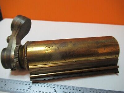 ANTIQUE BAUSCH LOMB TUBUS NOSE BRASS 1890's MICROSCOPE PART AS PICTURED &17-A-62