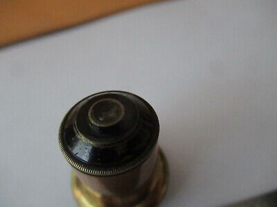 ANTIQUE BRASS ENGLAND OBJECTIVE LENS OPTICS MICROSCOPE PART AS PICTURED #F3-A-14