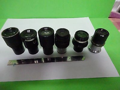 LOT 6 EA MICROSCOPE EYEPIECES ASSORTED OPTICS #W1-02