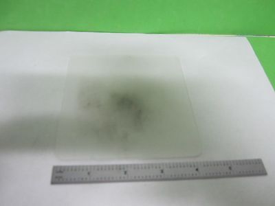 MICROSCOPE PART FROSTED GLASS PLATE SPECIMEN [dirty] OPTICS AS IS BIN#S8-05