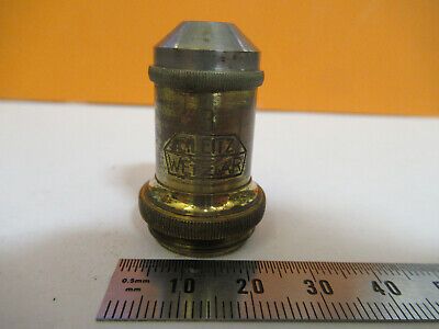 ANTIQUE ERNST LEITZ "3" BRASS OBJECTIVE MICROSCOPE PART AS PICTURED R7-A-58