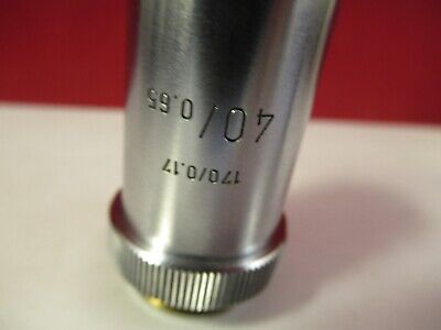 LEITZ WETZLAR GERMANY OBJECTIVE LENS 40X /170 MICROSCOPE PART OPTICS &13-A-12