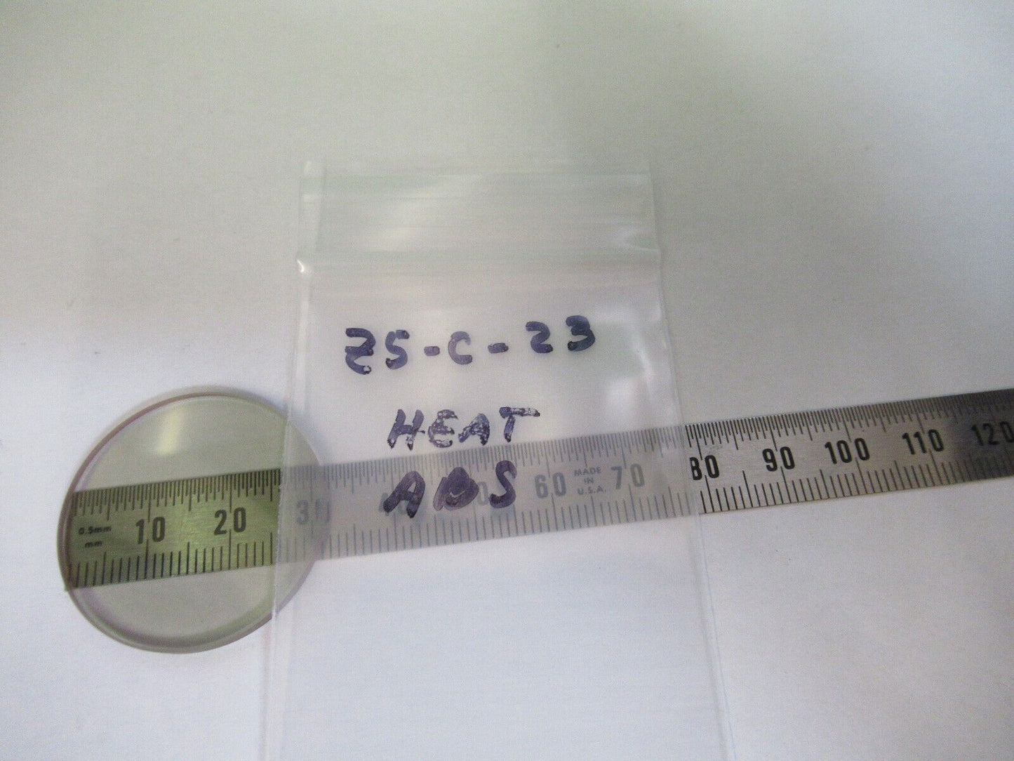 OPTICAL HEAT ABSORBING GLASS FILTER  FOR PARTS AS PICTURED &Z5-C-23