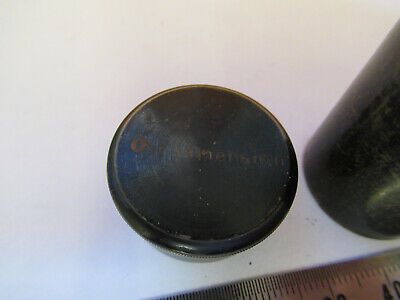 ANTIQUE ZEISS EMPTY OBJECTIVE CANISTER MICROSCOPE PART AS PICTURED &P9-A-103