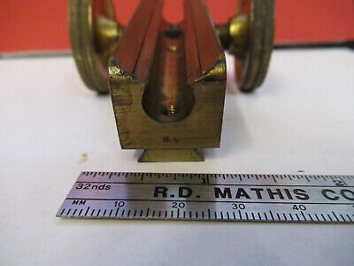 ANTIQUE MICROSCOPE PART LEITZ GERMANY BRASS GROSS STAGE  AS PICTURED &13-FT-31