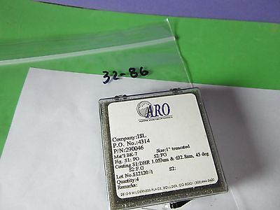 OPTICAL LOT 4 EA ARO BK7 GLASS COATED FILTER MIRROR LASER OPTICS BIN#32-86