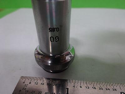 MICROSCOPE PART OBJECTIVE 60X ALJAE OPTICS AS IS BIN#W9-E-17