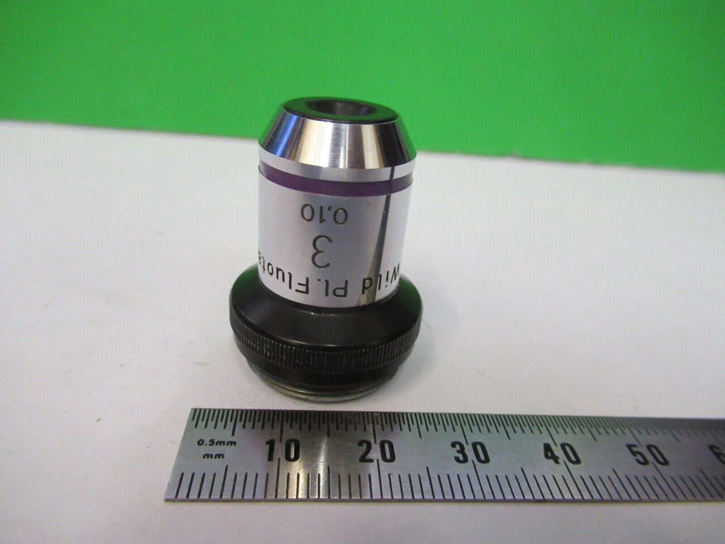 WILD HEERBRUGG SWISS OBJECTIVE 3X OPTICS MICROSCOPE PART AS PICTURED &R3-B-44