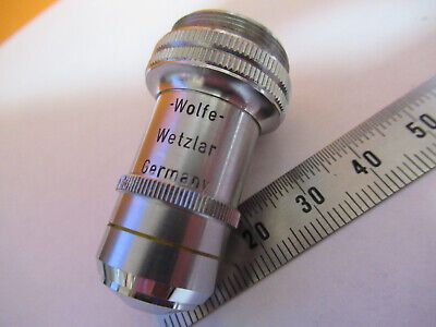 OBJECTIVE WOLFE WETZLAR GERMANY 45X MICROSCOPE PART OPTICS AS PICTURED 4B-FT-77