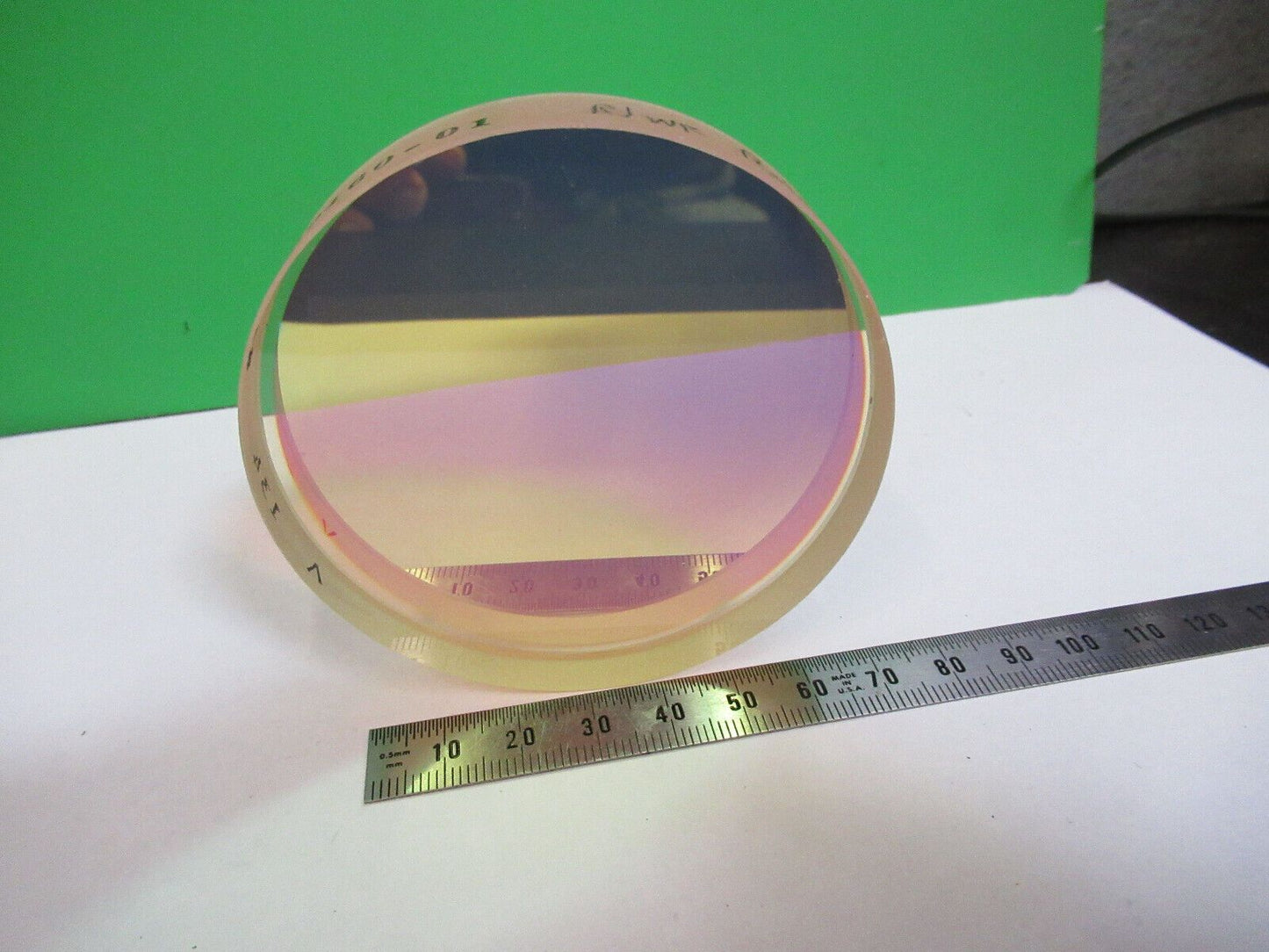 OPTICAL ZERODUR FLAT COATED AS IS LASER OPTICS AS PICTURED Q7-A-69