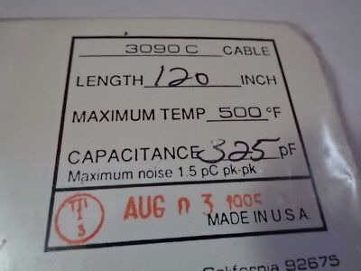 CABLE for MEGGITT ENDEVCO LOW NOISE 3090C ACCELEROMETER VIBRATION SENSOR #7-DT