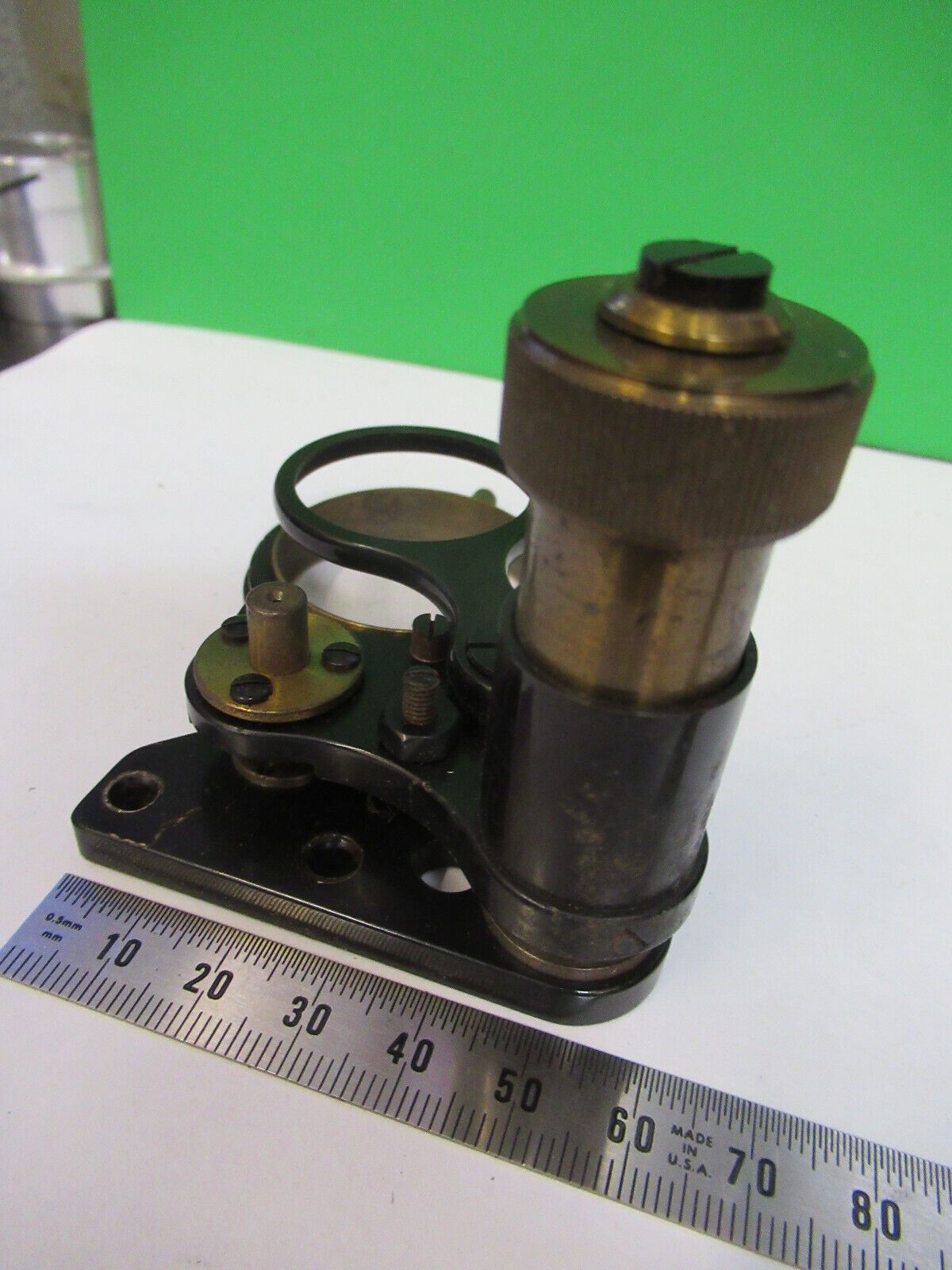 RARE CARL ZEISS JENA ANTIQUE BRASS HOLDER MICROSCOPE PART AS PICTURED #W5-B-04