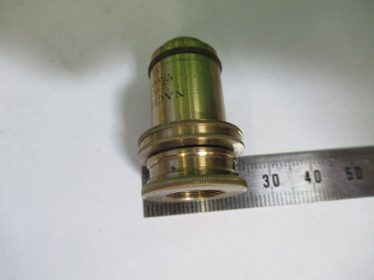 RARE ANTIQUE BRASS NACHET PARIS OBJECTIVE MICROSCOPE PART AS PICTURED &P2-B-67