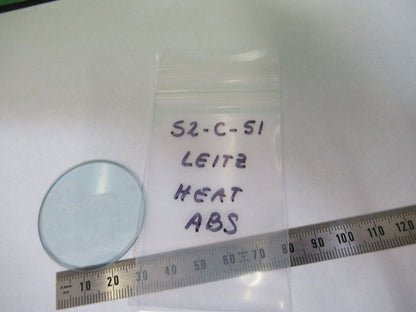 LEITZ GERMANY OPTICAL HEAT ABSORBING GLASS MICROSCOPE PART AS PICTURED #S2-C-51