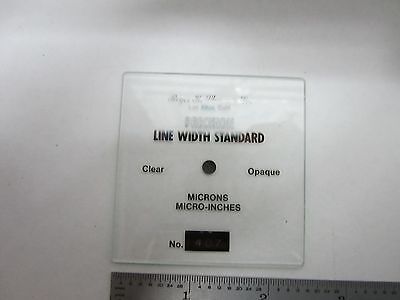 ROGER SHERMAN STANDARD PRECISION LINE WIDTH MICRONS OPTICS BIN#M8-07