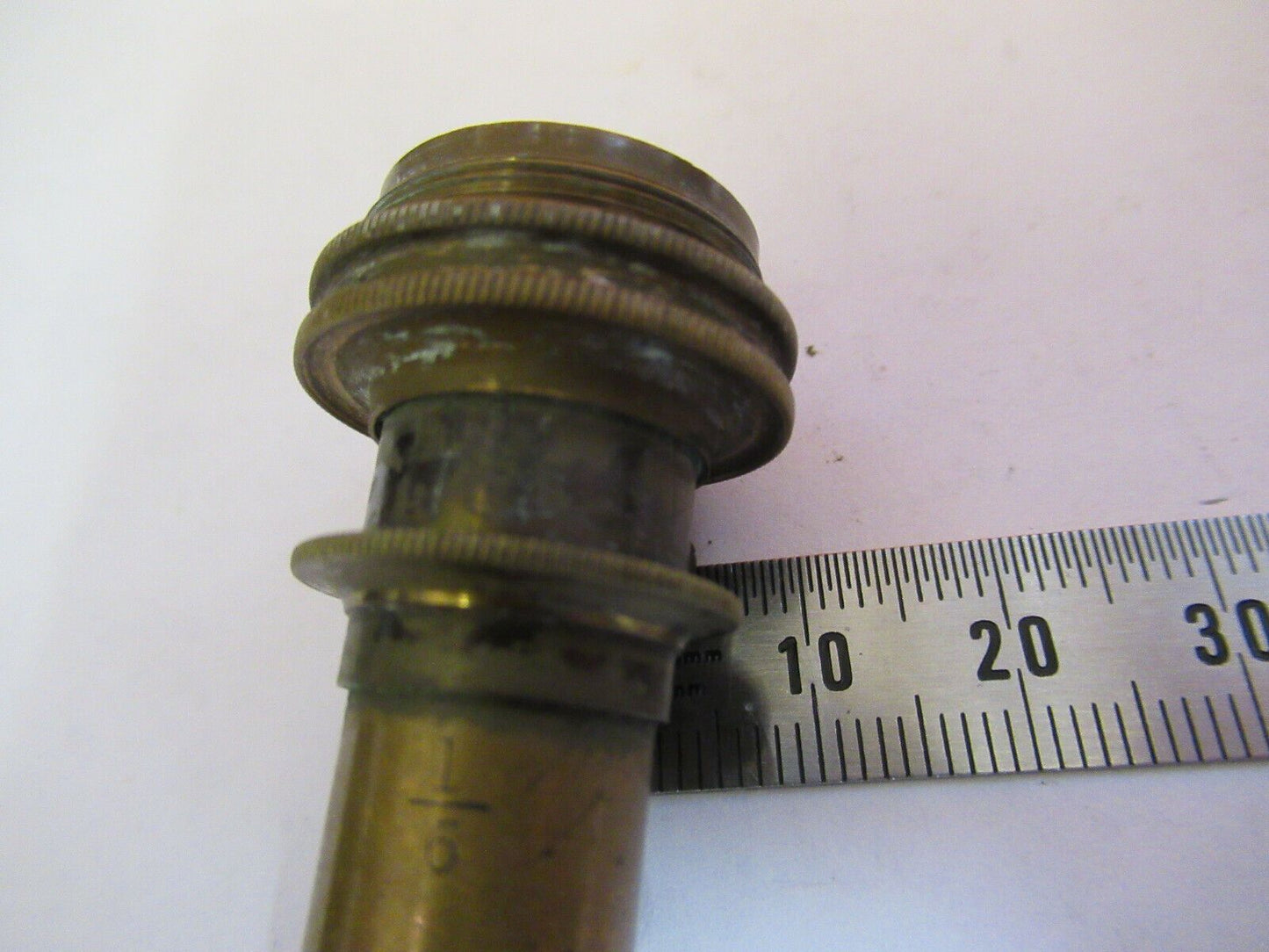 ANTIQUE BRASS J. GRUNOW OBJECTIVE LENS MICROSCOPE PART AS PICTURED #P2-A-03