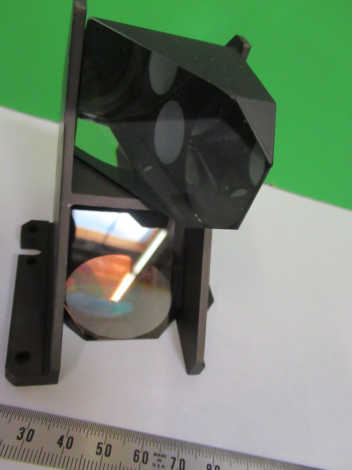 OPTICAL MIL SPEC GLASS PRISM ASSEMBLY COATED LASER OPTICS AS PICTURED &G2-A-45