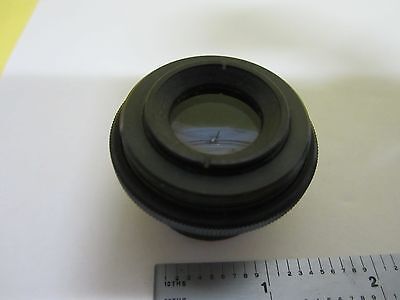 MICROSCOPE PART CARL ZEISS LENS TESSAR + IRIS OPTICS AS PICTURED BIN#T7-22