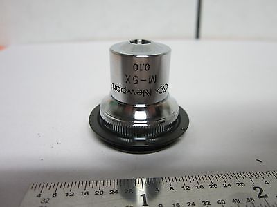 MICROSCOPE OBJECTIVE NEWPORT M-5X OPTICS BIN#A3-H-12