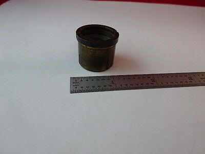 BRASS MOUNTED RETICLE PIECE OPTICS MICROSCOPE PART AS IS &2-A-22