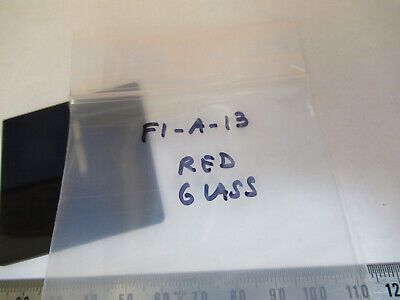 OPTICAL RED FILTER GLASS PLATE MIL SPEC OPTICS AS PICTURED &F1-A-13