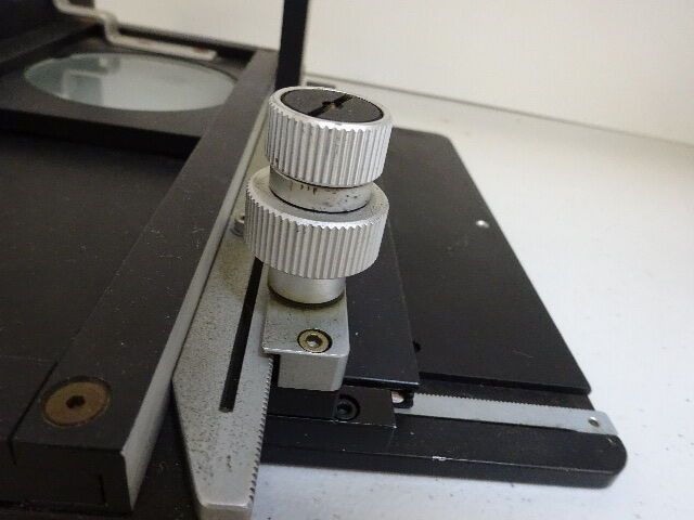 MICROSCOPE PARTS LEICA REICHERT POLYVAR SPECIMEN STAGE TABLE OPTICS AS IS TC-1-Y