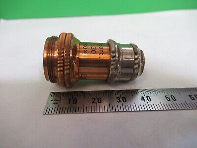 ANTIQUE ERNST LEITZ 100X 1/12 OBJECTIVE MICROSCOPE PART AS PICTURED Z1-A-55