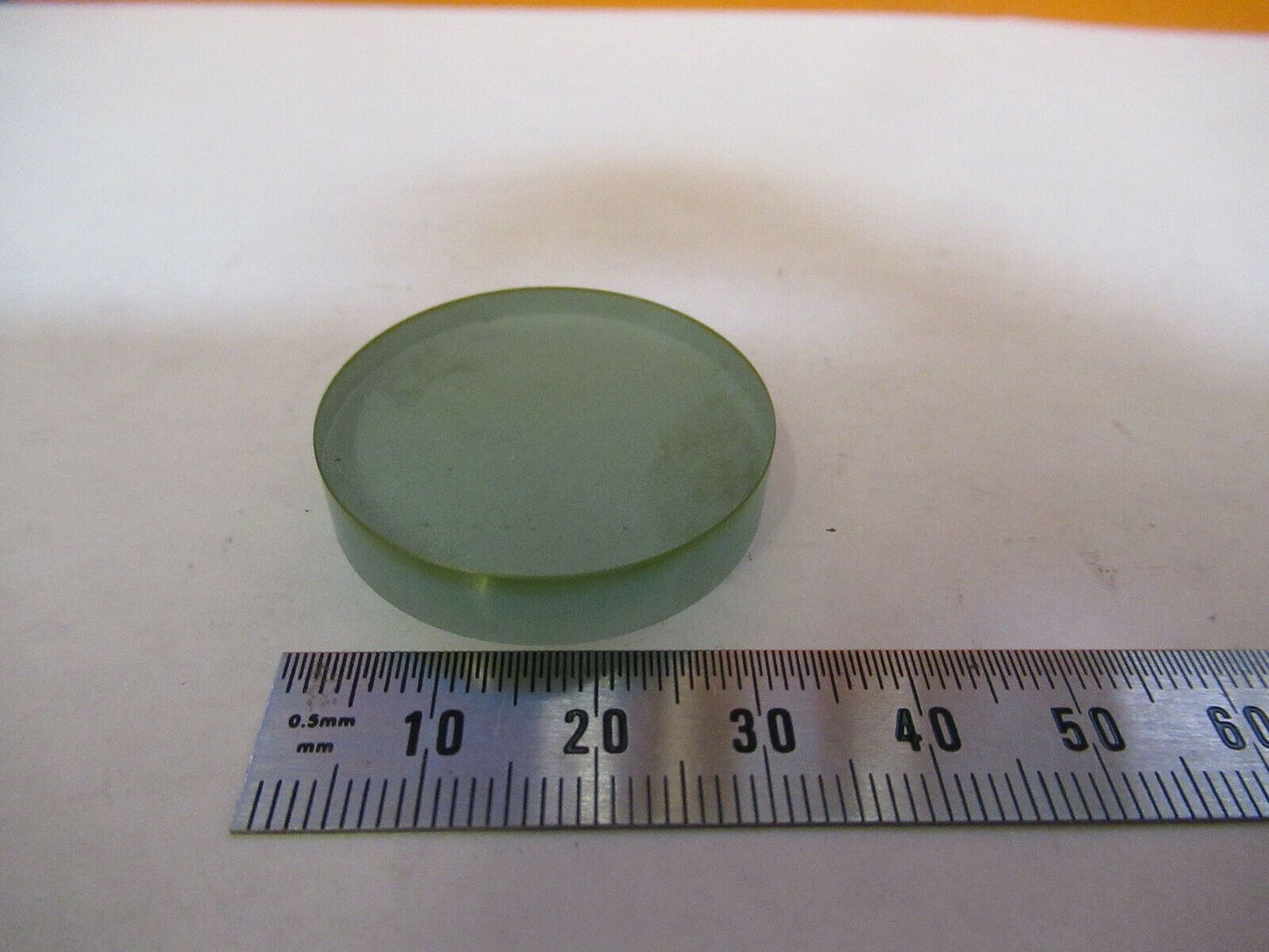 OPTICAL HEAT ABSORBING GLASS FILTER MICROSCOPE PART OPTICS AS PICTURED &P2-A-58