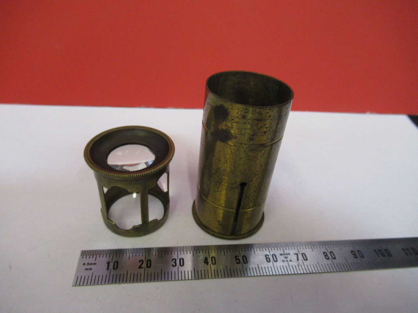 ANTIQUE BRASS SEED MINI SCOPE MICROSCOPE PART AS PICTURED #H9-B-15