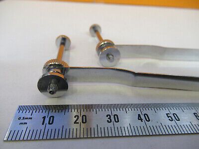 PAIR of CLIPS STAGE MICROSCOPE PART AS PICTURED &H1-B-31