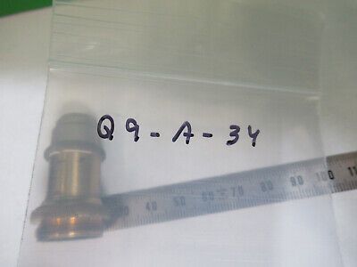 ANTIQUE ERNST LEITZ BRASS OBJECTIVE OPTICS MICROSCOPE PART AS PICTURED &Q9-A-34