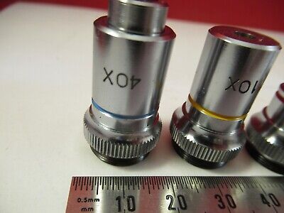 LOT 3 EA MINI OBJECTIVES OPTICS MICROSCOPE PART AS PICTURED &P7-B-02