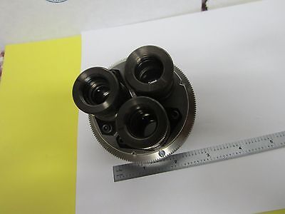 MICROSCOPE PART WYKO OBJECTIVE TURRET INTERFEROMETER OPTICS AS IS BIN#H6-22