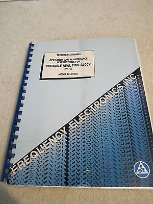 ORIGINAL MANUAL FE-5450A FEI CESIUM FREQUENCY STANDARD OSCILLATOR ATOMIC CLOCK